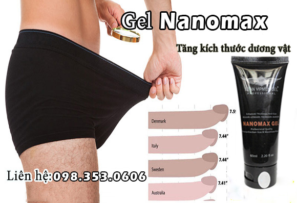 gel nanomax tăng kích thước cậu nhỏ